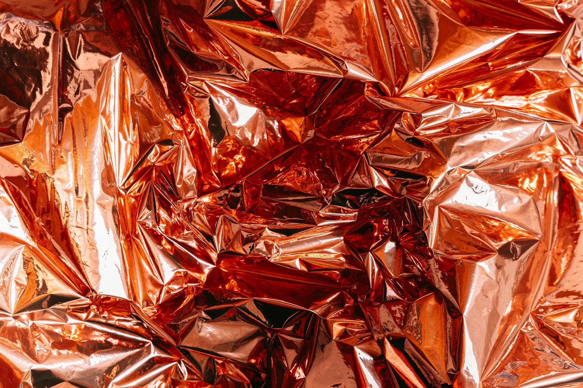 Crumpled metallic foil with shiny texture for packaging print finishes